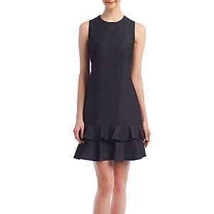 Black Calvin Klein Ruffle Dress Womens Size 10